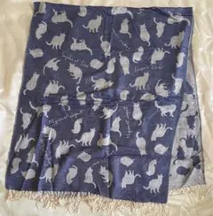 猫柄　ストールのサムネイル
