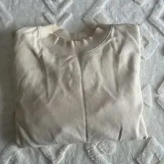 ユニクロベージュ クルーネック トレーナー Lサイズ