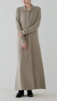 【試着のみ 未使用】crewre フロントフライニットワンピース　size1