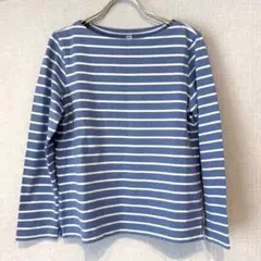 ✨綿100％✨ ユニクロ S カットソー ロンT ボーダー ボートネック 美品