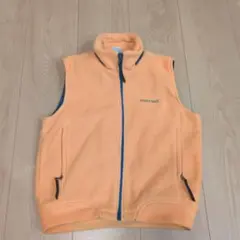 mont-bell モンべル フリースダウンベスト 120cm オレンジ