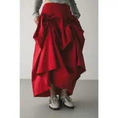スタイルミキサー STYLEMIXER タックアップボリュームスカート 赤のサムネイル