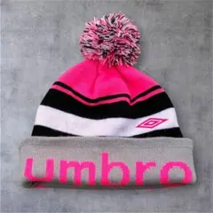 【00s】UMBRO アンブロ　ボンボンニット　刺繍ロゴ　vintage Y2K