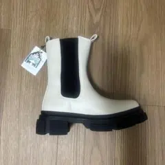 新品 レディース ホワイト ブーツ 厚底