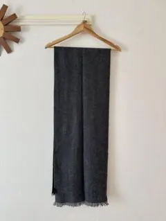 【極美品】ungaro マフラー カシミヤ100% ブラック×グレー