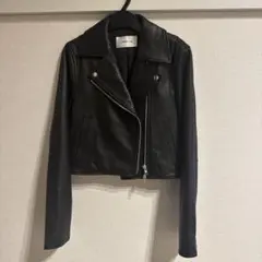 fray.idブラック レザーライダースジャケット