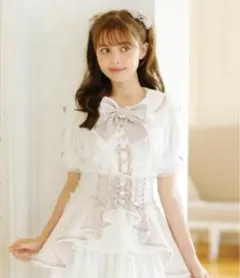 まゆみ様専用 LIZLISA はしごリボンレースブラウス