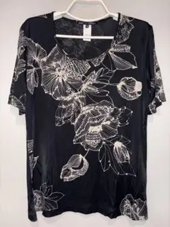 Les Copains blue フラワープリント Tシャツ 半袖のサムネイル