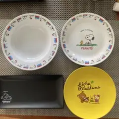 スヌーピー＆リラックマ プレートセット