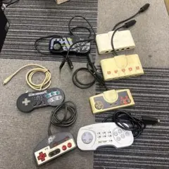 PCエンジン用コントローラー5台まとめ　マルチタップ2台