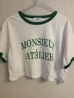 WEGO MONSIEUR ATELIER リンガーTシャツ ホワイト Mのサムネイル