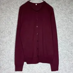 シルク✨無印良品（S）カーディガン☘️ウール/クルーネック/ボタン/大人かわいい