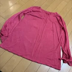ピンク ニット トップス 長袖