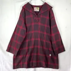 PINK HOUSE ピンクハウス チェック セーラーカラー ワンピース 赤系