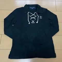 【Ralph Lauren】 ブラック 長袖ポロシャツ M