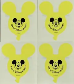 非売品　4枚　ディズニー　ミッキーマウス　バルーン　シール　ステッカー 300円