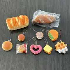 平成レトロ 食べ物系スクイーズ10点セット 当時物 ミニチュア まとめ売り