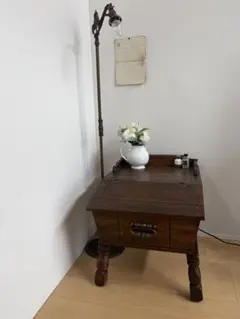 古いサイドテーブル 座卓 展示台 花台 アンティーク プリミティブ 骨董