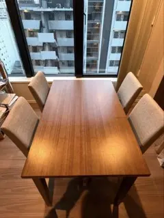 【今月末削除値下げ交渉OK】ダイニングテーブル　チェア　5点セット