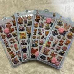 肉球プニプニ もちもちマシュマロシール ズートピア4枚ジュディセット