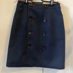 クリスタルシルフ　小さいサイズリバーシブル　ネイビー レッドラップタイトスカート
