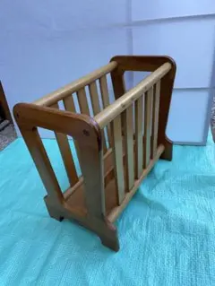 목재 매거진 랙 천연 목재 보관함