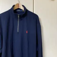 美品　POLO Ralph Laurenハーフジップスウェット XXL