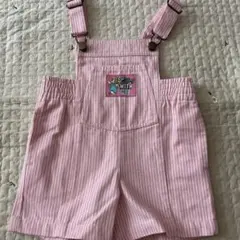 ミコリッド チマジロ　しまむら　ピンクストライプサロペット　100cm