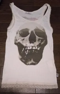 希少！HYSTERIC GLAMOUR スカルベリー タンクトップ　白　日本製のサムネイル
