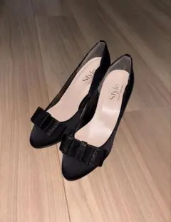 2wayフラットリボンヒールパンプス