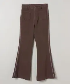 JEANASIS クロスシシュウフレアパンツ ブラウン