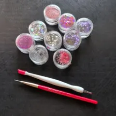 ネイルパーツ グリッター 星 ハート ネイルアート用 ツール セット