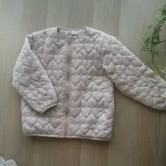 ハートキルティングジャケット 110サイズ 淡いピンク