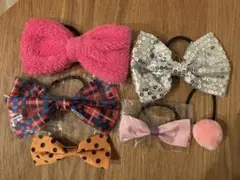 【未使用】ヘアアクセサリー 6個セット リボン　子供用　手芸