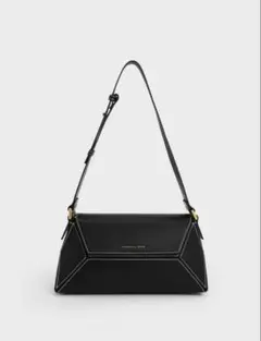 CHARLES & KEITH ナスリン　ブラックショルダーバッグ