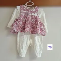 ビケットクラブ　花柄　ロンパース 70サイズ　2点セット