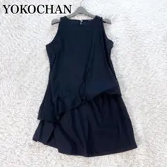 美品 ヨーコチャン　カシュクールワンピース　ミニ丈　ストレッチ　ティアードのサムネイル