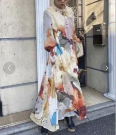 【タグあり】Ameri vintage インクアートドレス