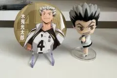 ハイキュー 缶バッジ フィギュア 梟谷 木兎光太郎