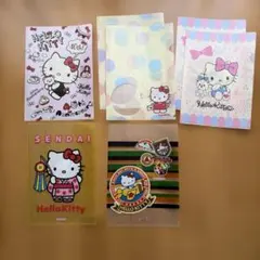 ハローキティ クリアファイル 5種7枚セット ノベルティ 비매품