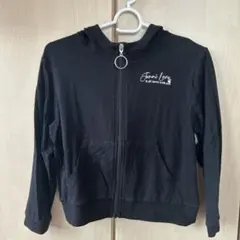 Jenni Love ブラックパーカー フード付き