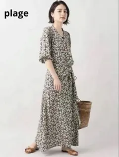 Plage olive wrap カシュクールワンピ　36完売品　上品のサムネイル