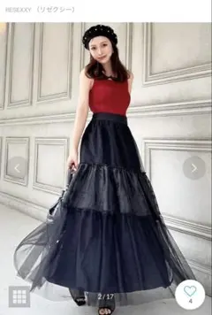 RESEXXY ブラック フレアスカート
