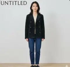 UNTITLED アンタイトル　ブラック ダブルブレストジャケット　冬素材