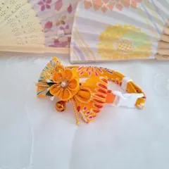和風(オレンジ)わんちゃん猫ちゃん用夏浴衣首輪 和風(オレンジ)わんちゃん猫ちゃん用夏浴衣首輪 - メルカリ