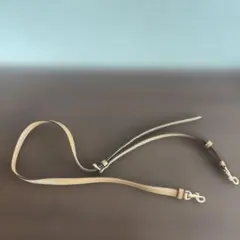 【COACH】レザーショルダーストラップ ベージュブラウン