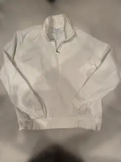 ZARA の「ジッパーネックスウェットシャツ」ホワイト　XL