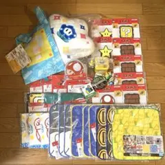 スーパーマリオ　ミニマスコットフィギュア　エコバッグ　タオルなどグッズセット