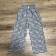 pom ponette junior チェック柄ワイドパンツのサムネイル