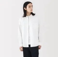 【新品未使用品】　無印良品　洗いざらいオックス　ボタンダウン長袖シャツ Lサイズ